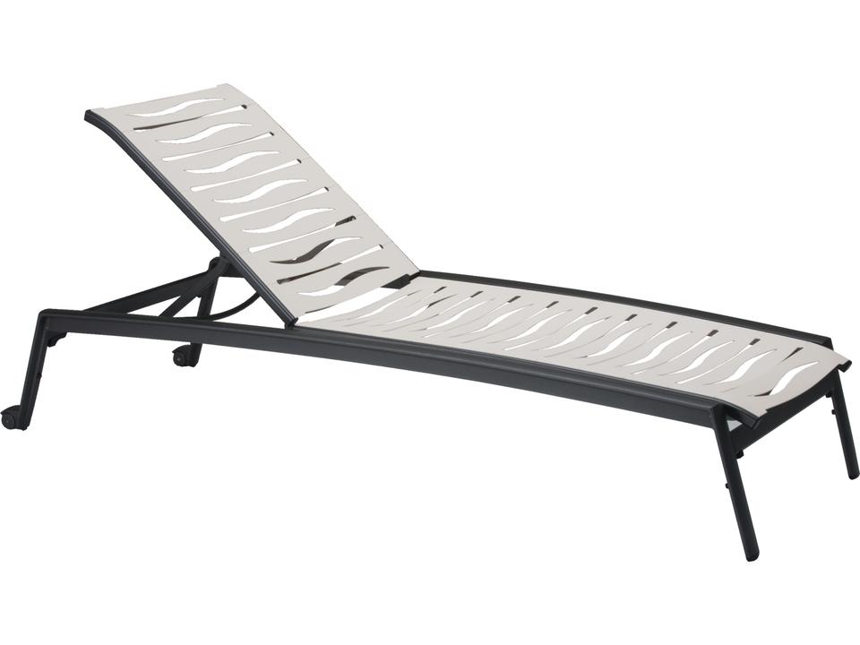 Elance Ez Span Aluminum Wave Segment Armless Chaise Lounge