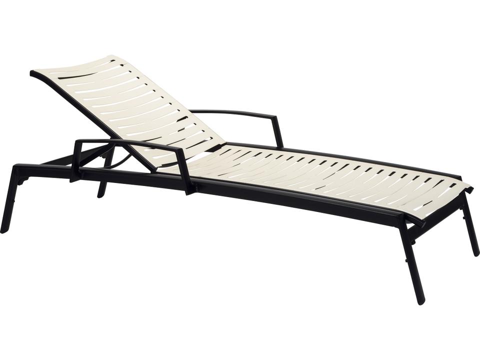 Elance EZ Span Ribbon Segment Chaise Lounge with Arms