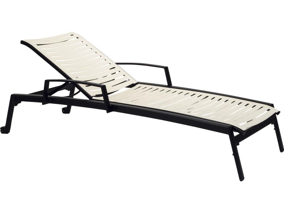 Elance EZ Span Ribbon Aluminum Chaise Lounge with Wheels