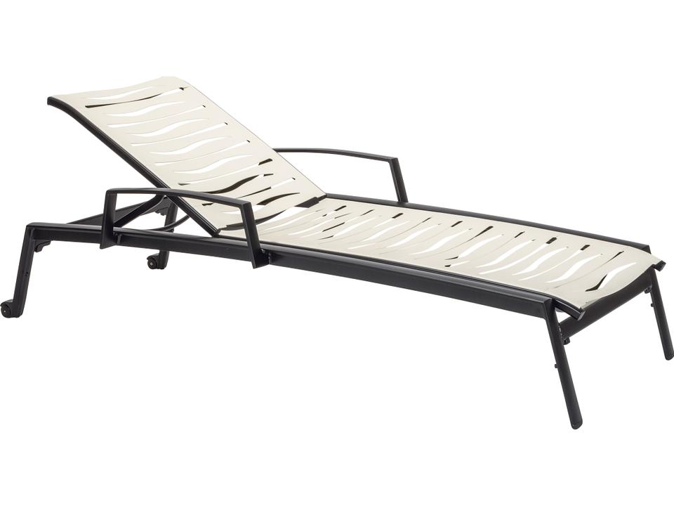 Elance EZ Span Wave Chaise Lounge with Arms and Wheels