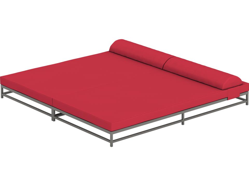 Cabana Club 8-Foot Square Aluminum Party Lounge Bed
