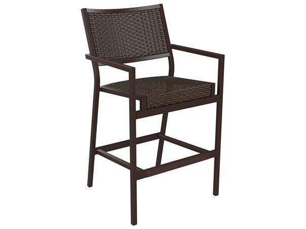 Cabana Club Woven Aluminum Bar Stool with Arms