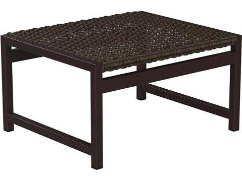 Cabana Club Woven Aluminum Wicker Outdoor Ottoman