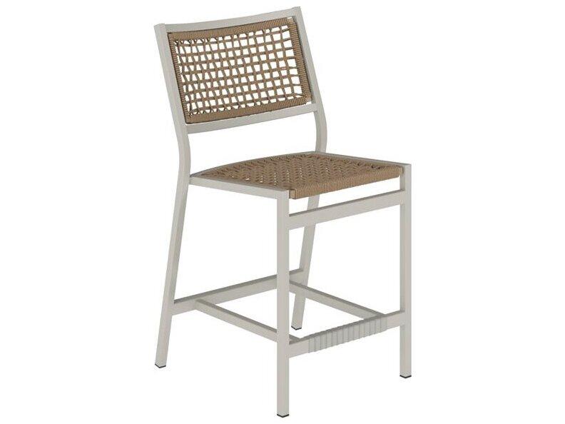 Cabana Club Rope Armless Counter Stool with 25-Inch Seat Height