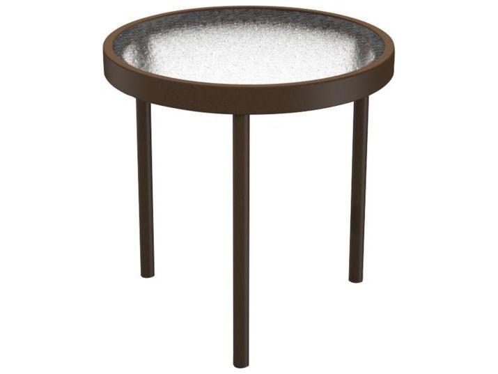 16-Inch Acrylic Cast Aluminum Round Tea Table