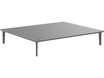 Platform 48-Inch x 40-Inch Aluminum Rectangular Coffee Table
