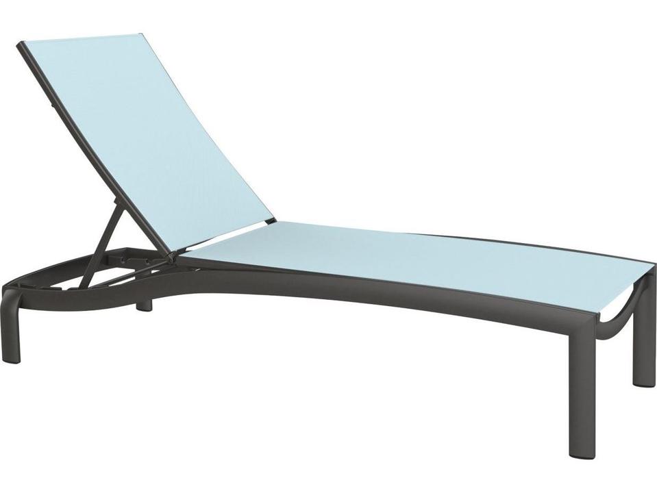 Kor Relaxed Sling Aluminum Outdoor Chaise Lounge with Adjustable Back