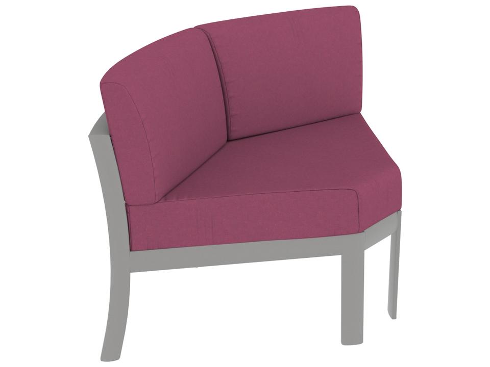 Kor Cushion Aluminum Curved Corner Lounge Chair