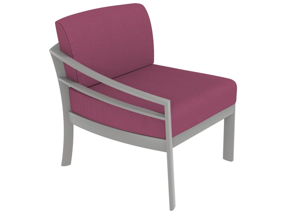 Kor Cushion Aluminum Right Arm Lounge Chair
