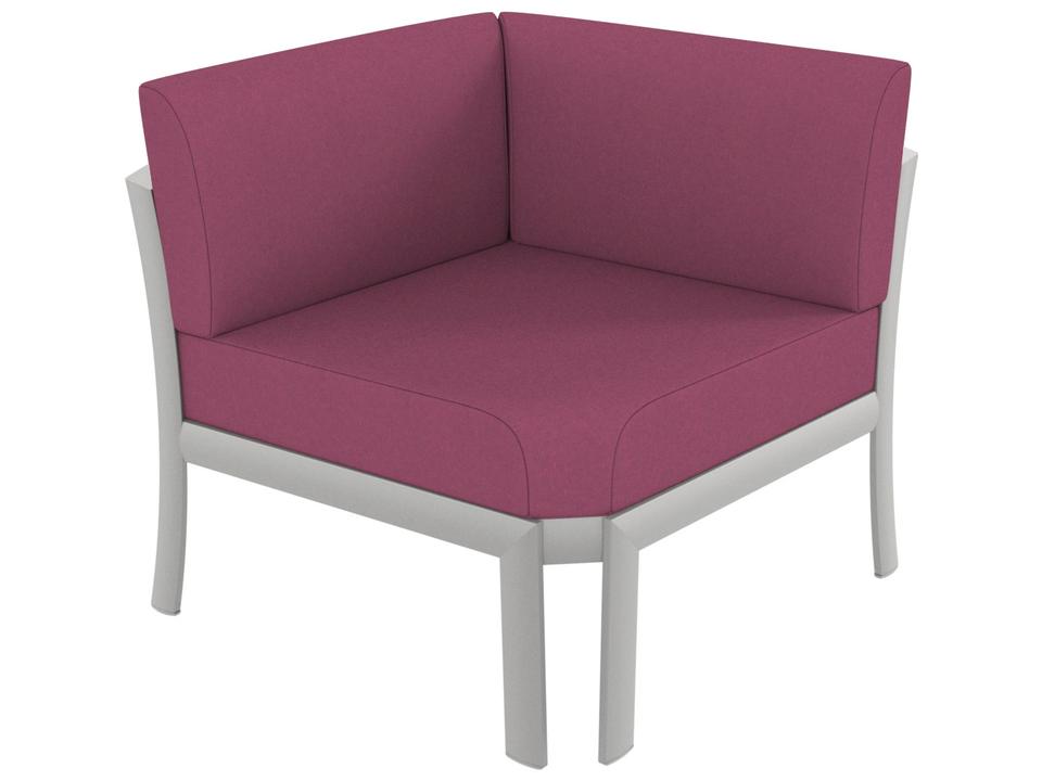 Kor Cushion Aluminum Square Corner Lounge Chair