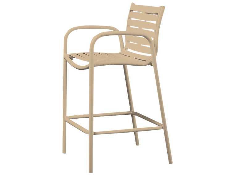 Millennia Ribbon Segment Aluminum Outdoor Bar Stool