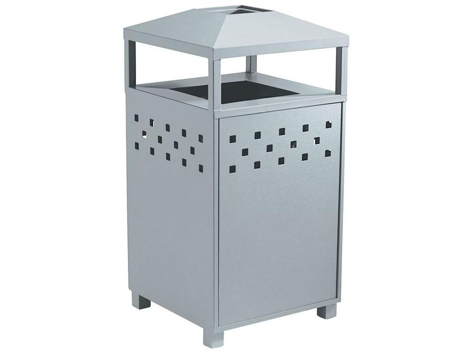 Boulevard Aluminum Waste Receptacle with Ash Urn