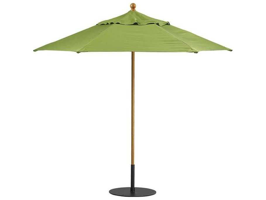 Portofino II 8 Foot Hexagon Manual Lift Patio Umbrella with Aluminum Frame