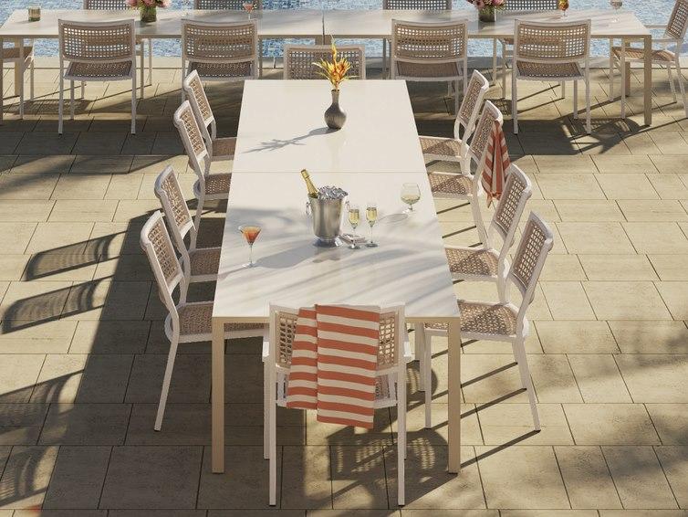 Cabana Club Rope Aluminum Dining Set