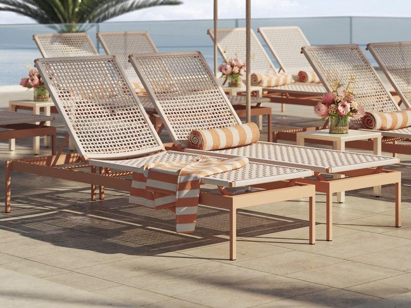Cabana Club Rope Aluminum Lounge Set