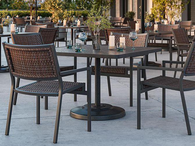 Cabana Club Woven Aluminum Patio Dining Set