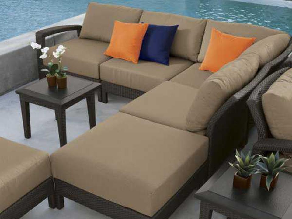 Evo Woven Deep Seating Sectional Outdoor Patio Lounge Set