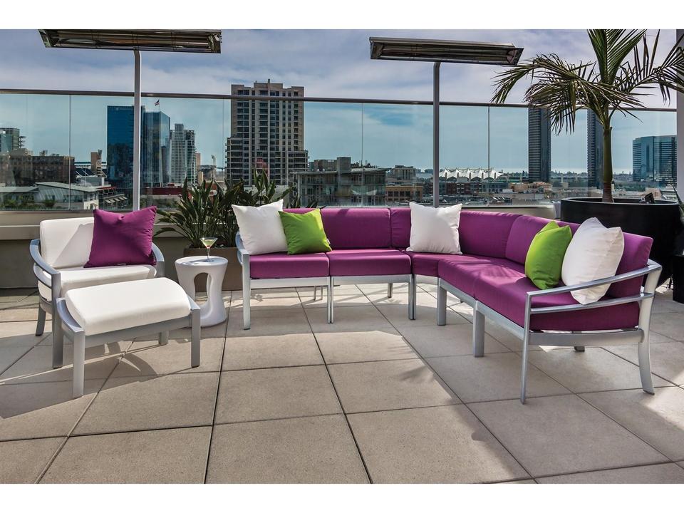 Kor Cushion Aluminum Sectional Lounge Set