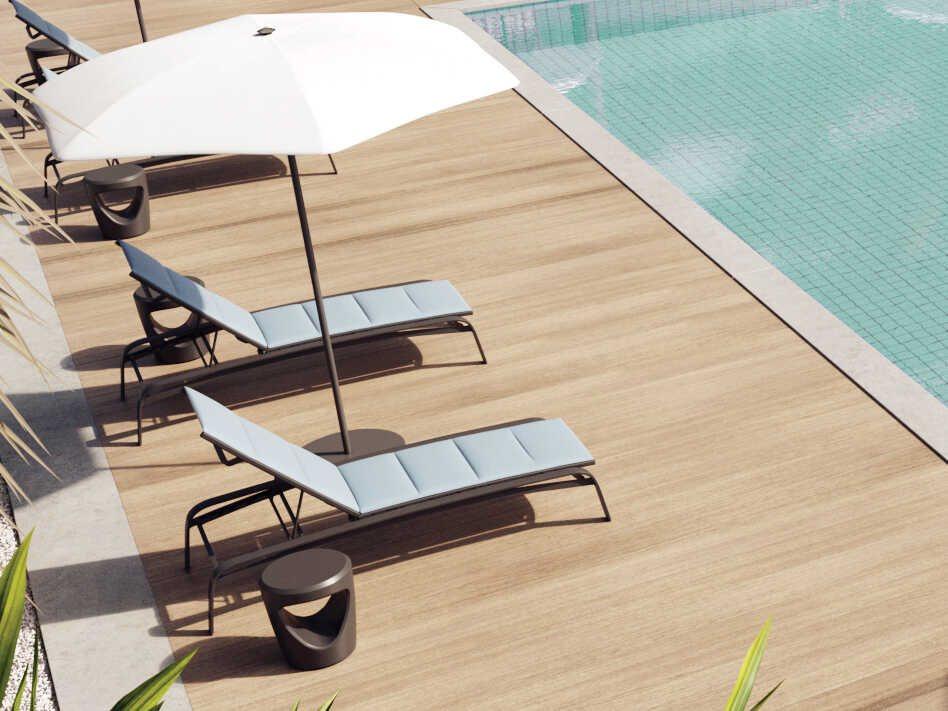 Laguna Beach Relaxed Padded Sling Aluminum Patio Lounge Set