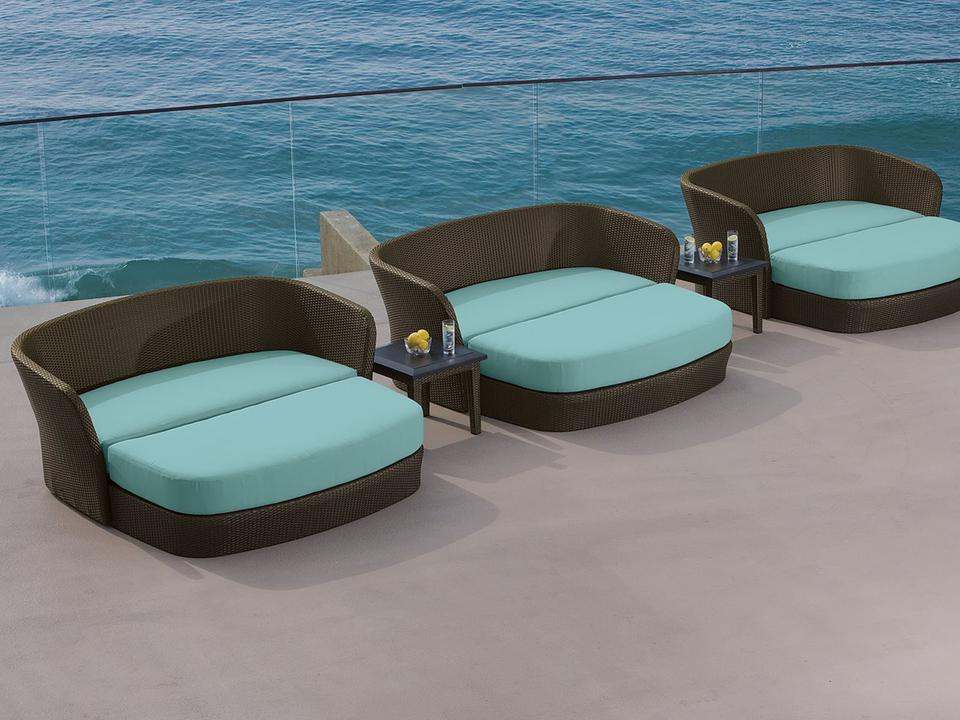 Evo Woven Wicker Cushion Patio Lounge Set