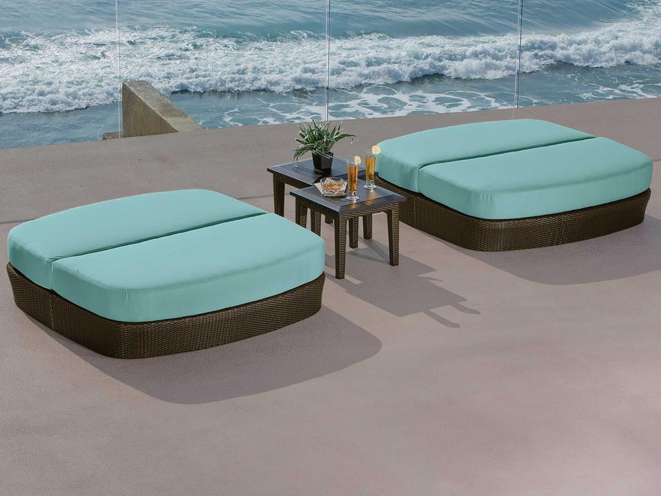 Evo Woven Wicker Cushion Outdoor Patio Lounge Set