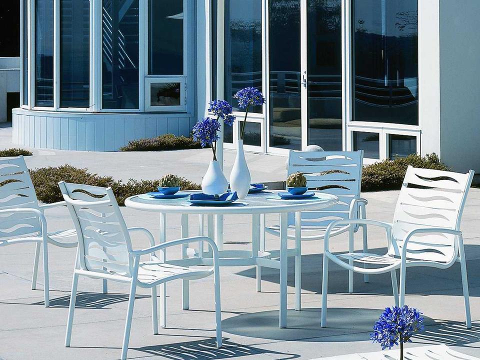 Millennia Wave Segment Aluminum Patio Dining Set
