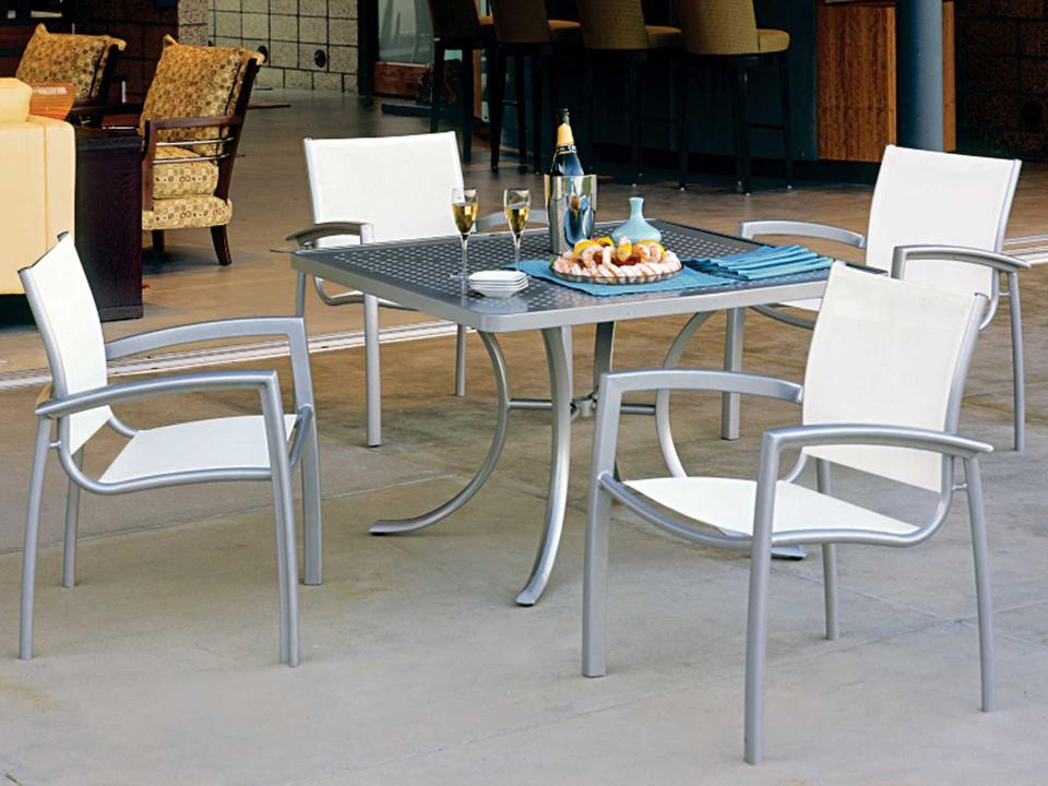 South Beach Relaxed Sling Aluminum Patio Dining Set