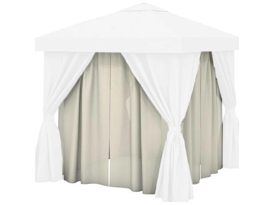 Cabana Sheer Interior Curtains 10-Foot Mist Snow