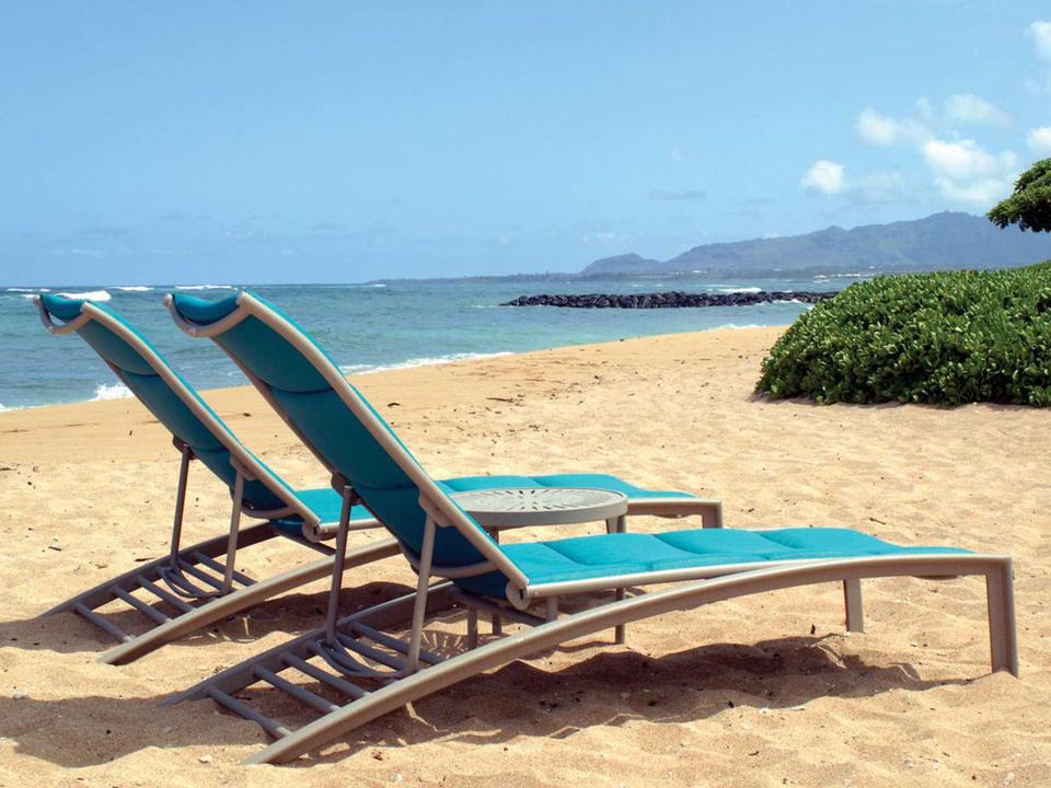 South Beach Padded Sling Aluminum Outdoor Lounge Set