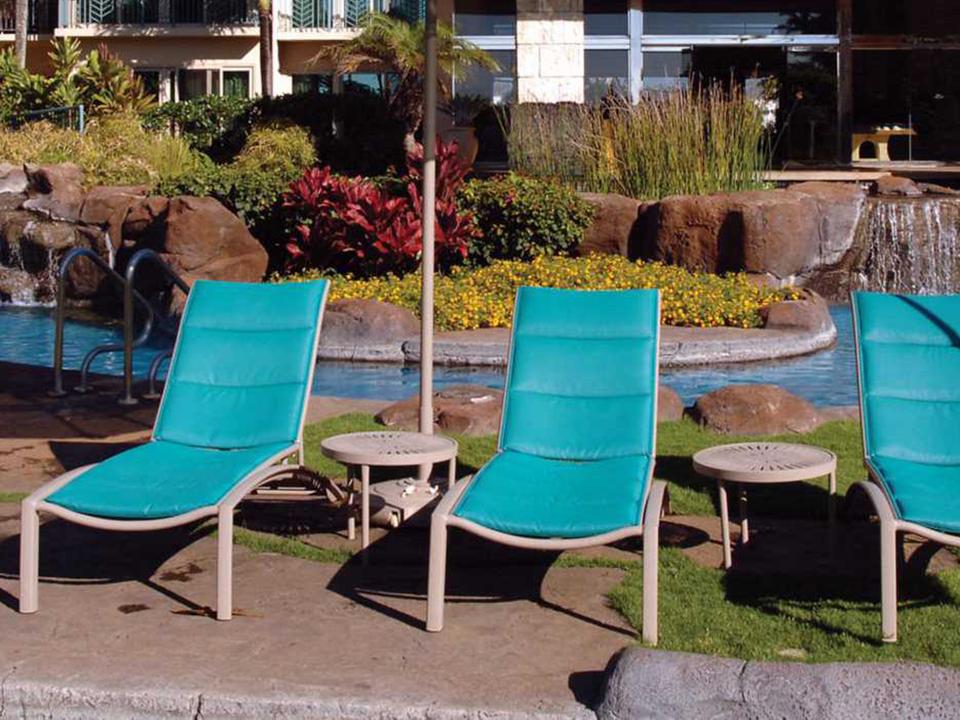 South Beach Padded Sling Aluminum Outdoor Lounge Set
