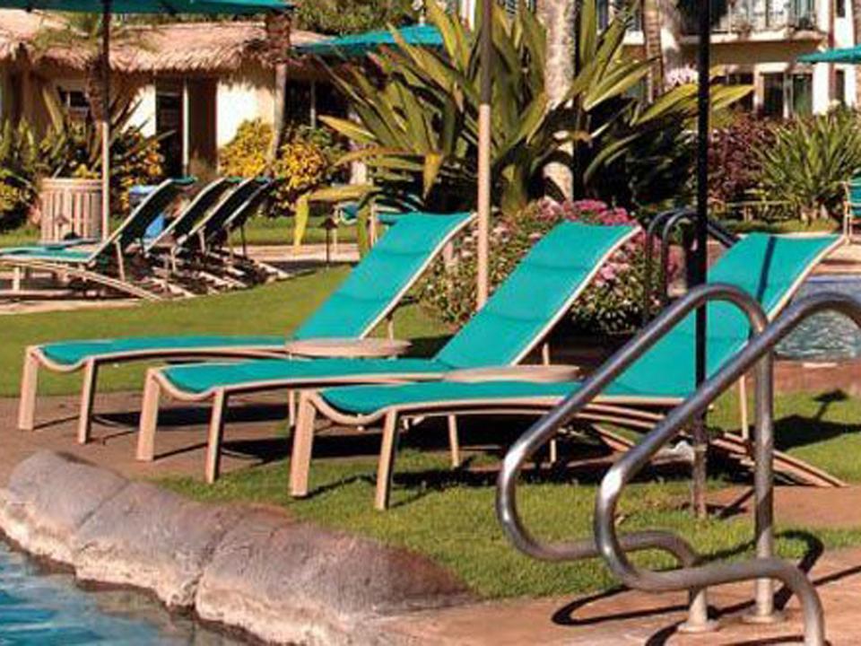 South Beach Padded Sling Aluminum Outdoor Patio Lounge Set