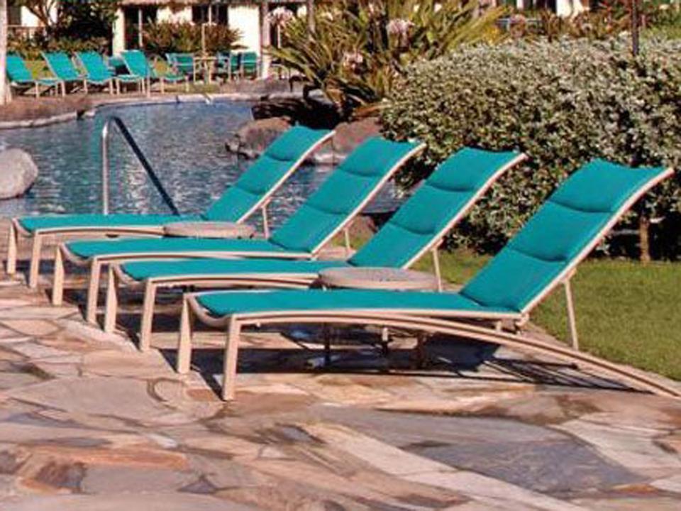South Beach Padded Sling Aluminum Outdoor Lounge Set