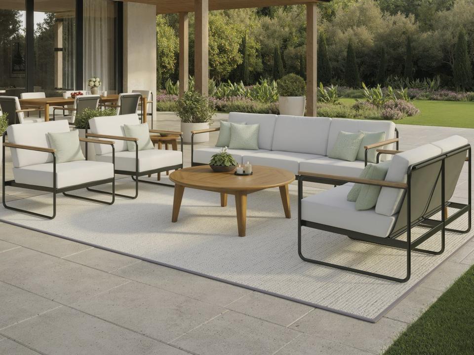 Stratton Aluminum Cushion Lounge Set