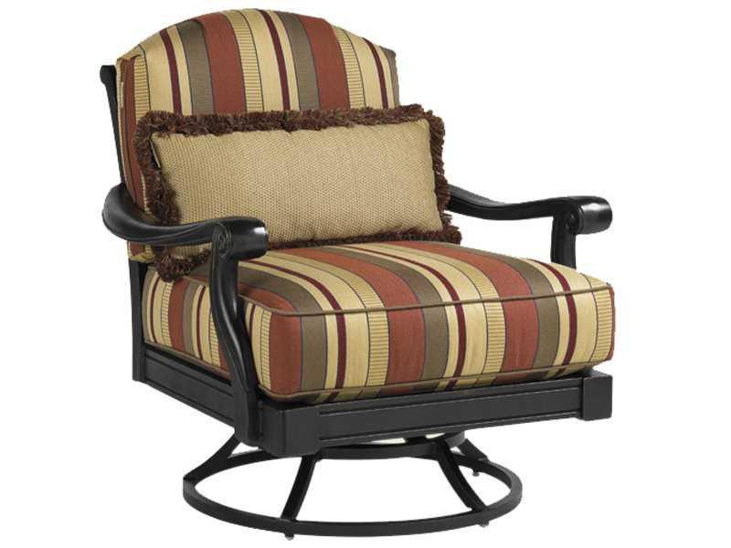 Kingstown Sedona Cast Aluminum Swivel Lounge Chair in Ebony
