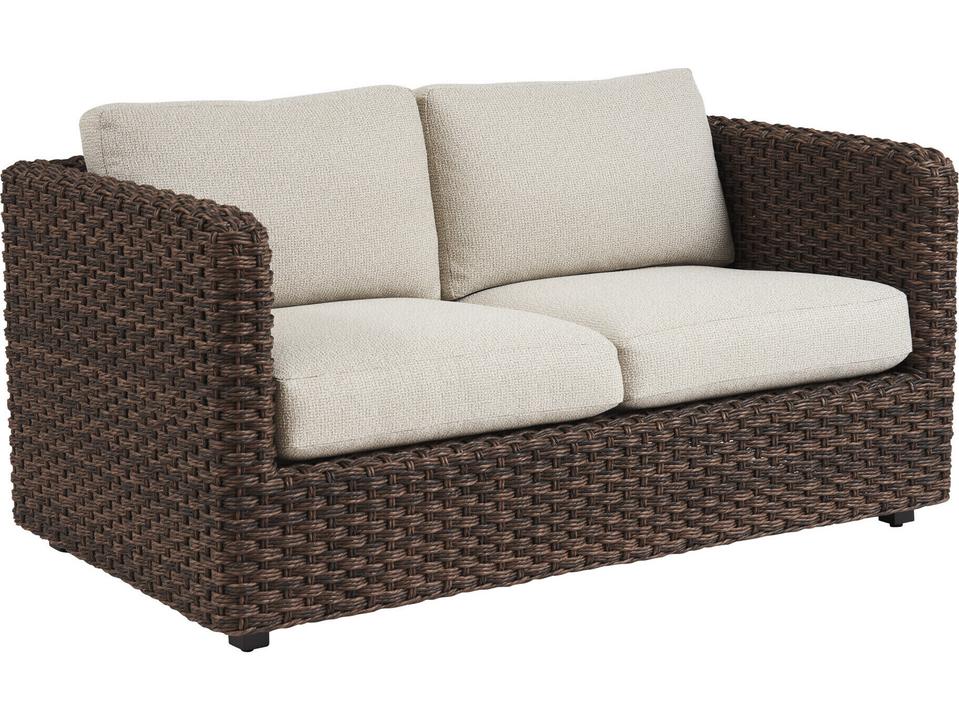 Kilimanjaro 2-Seat All-Weather Wicker Loveseat in Tobacco