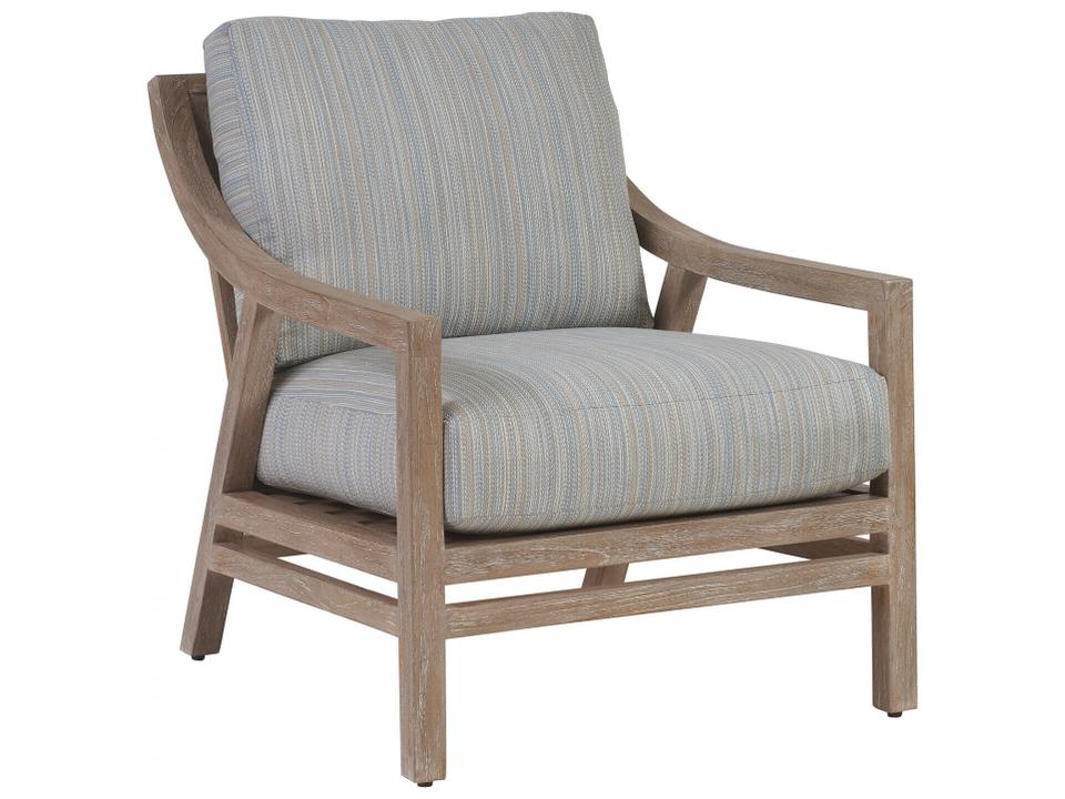 Stillwater Cove Teak Lounge Chair in Light Taupe