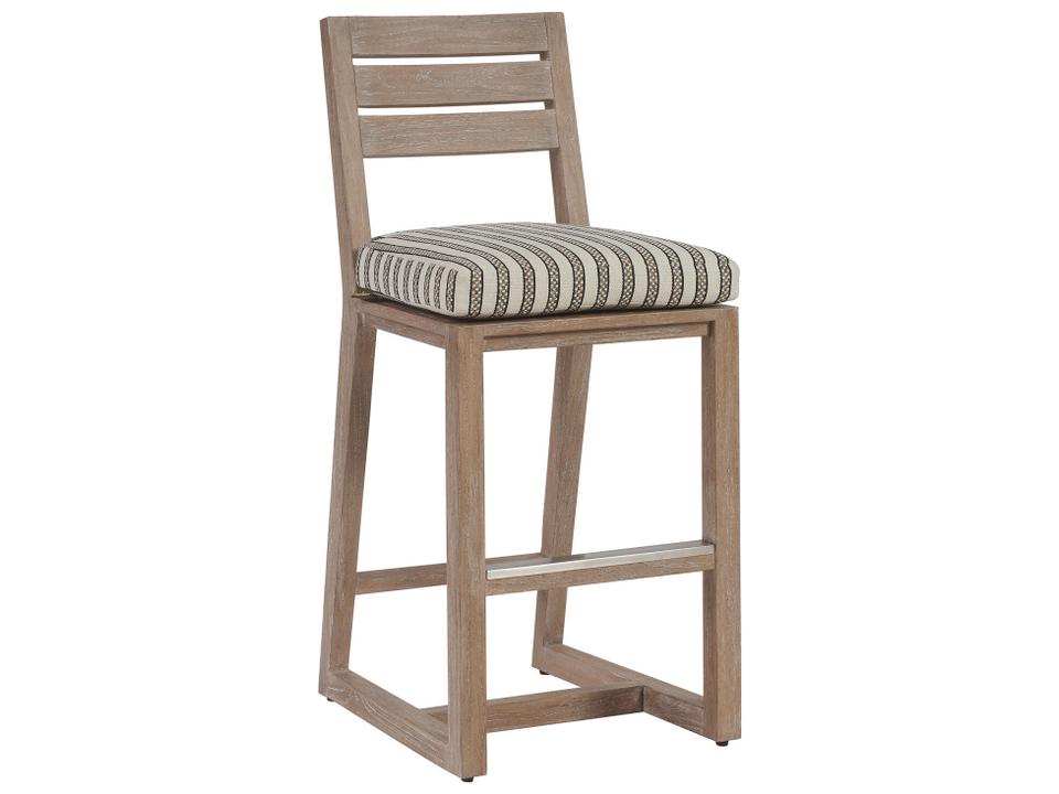 Stillwater Cove Bar Stool with Teak Frame