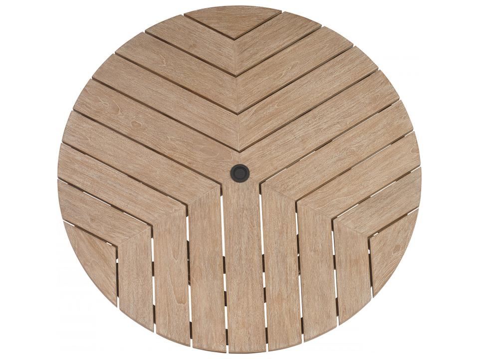 Stillwater Cove 60-Inch Round Teak Dining Table Top with Umbrella Hole