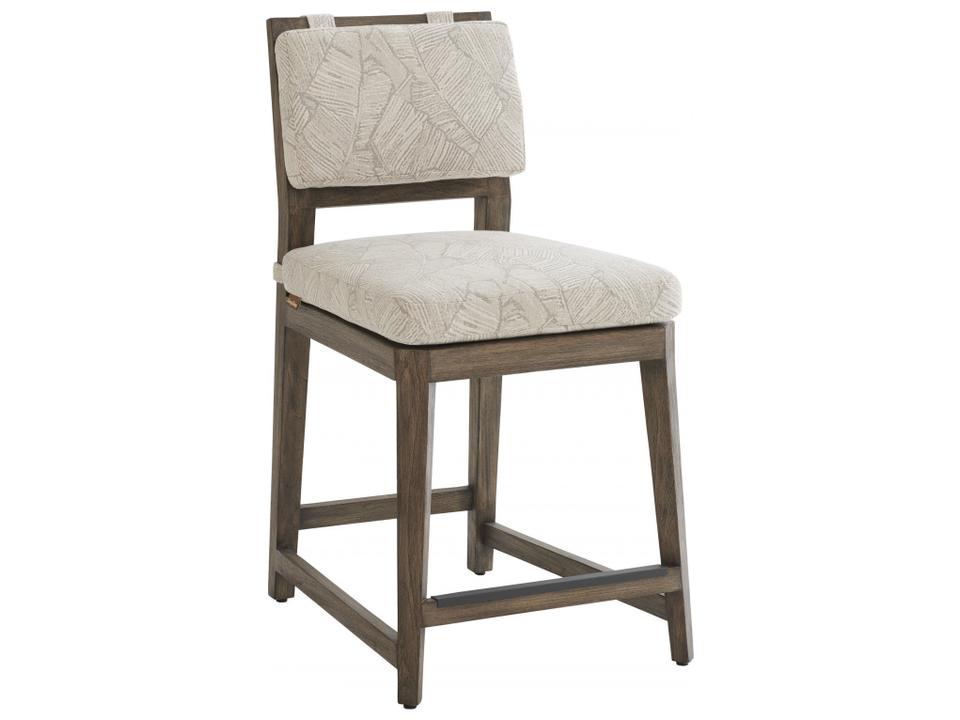 La Jolla Counter Stool Frame Only Weathered Gray Teak