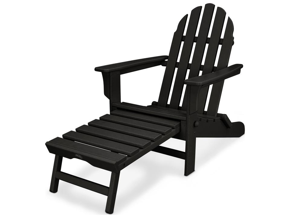 Cape Cod Ultimate Recycled Plastic Folding Adirondack Chair with Ottoman