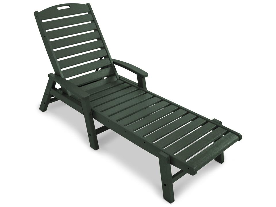 ® Outdoor Furniture™ Yacht Club Recycled Plastic Stackable Chaise Lounge