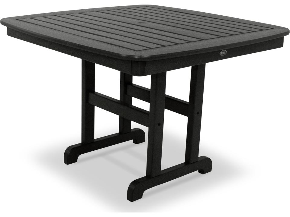 Yacht Club 44-Inch Square Dining Table with Umbrella Hole