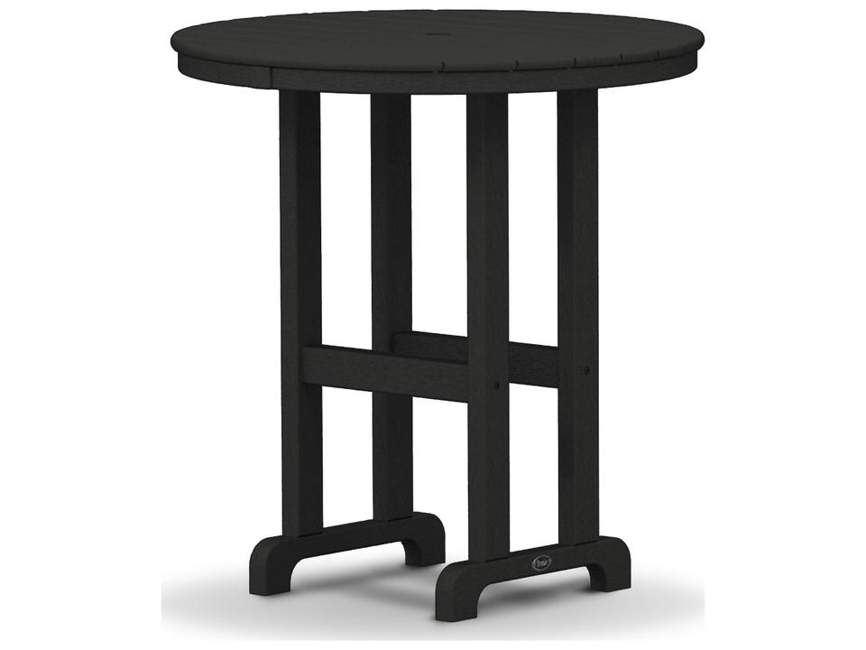 Monterey Bay Recycled Plastic Round Counter Table with Umbrella Hole