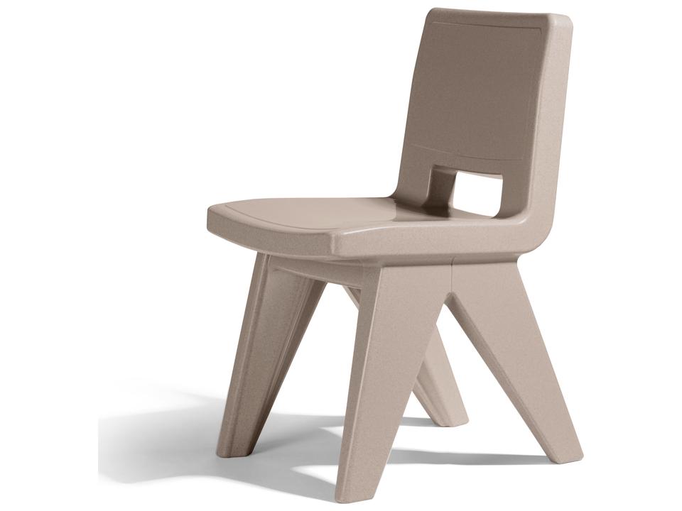 Fresco Marine Grade Polyethylene Outdoor Lounge Chair in Sandstone Gloss