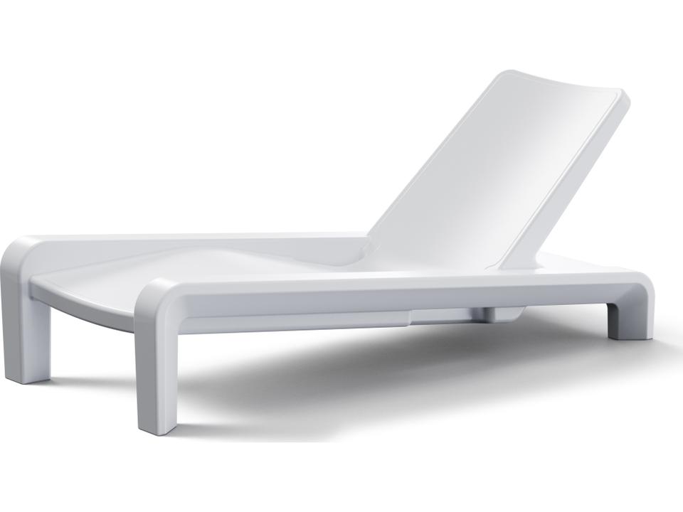 Deck Chaise Lounge Modern Marine Grade Outdoor Chair