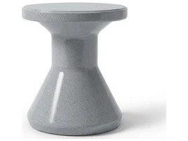 Concrete Gray Resin Round End Table