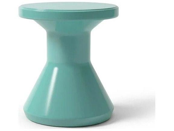 Seafoam Green Resin Round End Table