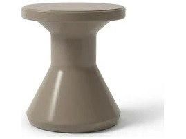 Taupe Resin Round End Table