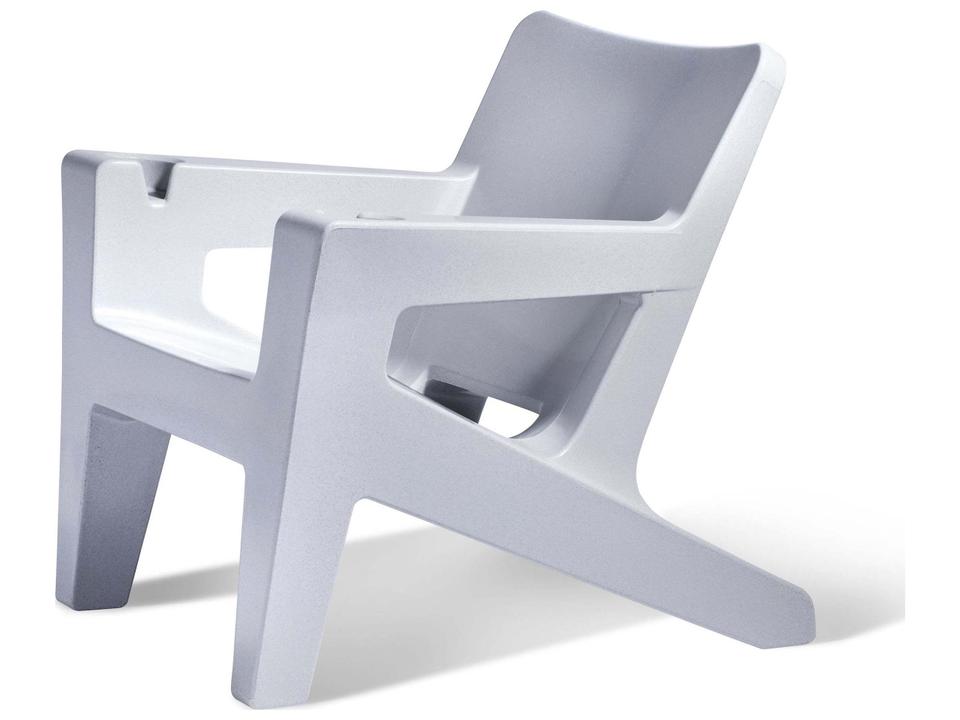 Bask Outdoor Marine Grade Polyethylene Lounge Chair in Concrete Gray