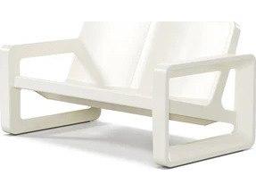 Deck Ivory Resin Loveseat